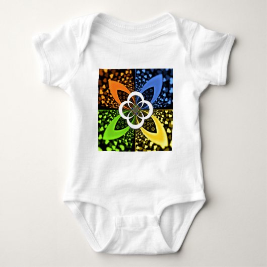 Iridescent Hearts Seamless Polka Dot Abstracte kun Romper (Voorkant)