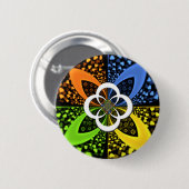 Iridescent Hearts Seamless Polka Dot Abstracte kun Ronde Button 5,7 Cm (Voorkant /achterkant)