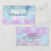 Iridescent Holographic Marble Mode Visitekaartje (Voorkant / Achterkant)