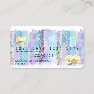 Iridescent holographic Moderne Credit Card Visitekaartje
