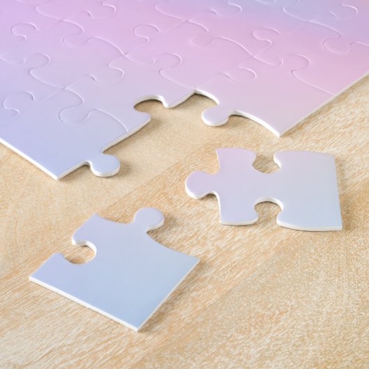 Iridescent Holographic Pastel Unicorn Rainbow Legpuzzel (Zijkant)