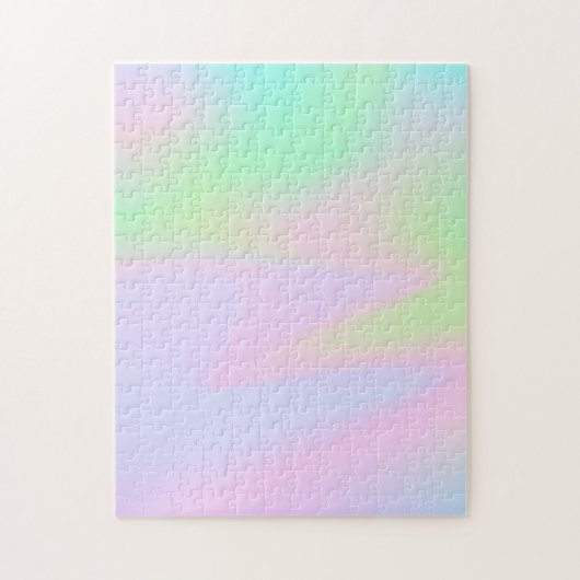 Iridescent Holographic Pastel Unicorn Rainbow Legpuzzel (Verticaal)