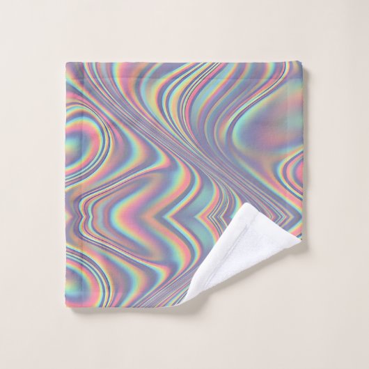 Iridescent Holographic Swirl Texture (Gant de toilette)