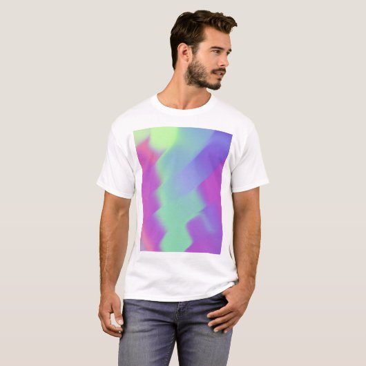 Iridescent kleurige hollofolie t-shirt (Voorkant volledig)