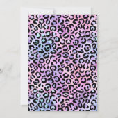 Iridescent Leopard Pink en Black 30th Birthday Kaart (Achterkant)
