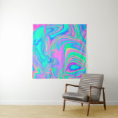 Iridescent marmering holografische textuur in leve wandkleed (In Situ (horizontaal))