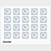 Iridescent Mermaid Scales Clam Shell V1 ID1144 Vierkante Sticker (Vel)