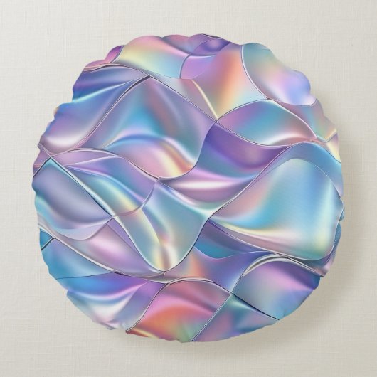 Iridescent Metaal 6 Rond Kussen (Voorkant)