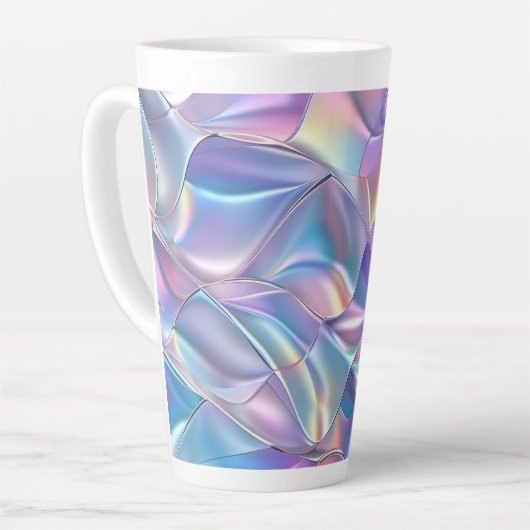 Iridescent Metallic 6 geometrisch Latte Mok (Linkerhoek)