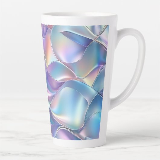 Iridescent Metallic 6 geometrisch Latte Mok (Rechts)