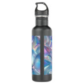 Iridescent Metallic 6 geometrisch Waterfles (Achterkant)