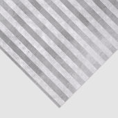 Iridescent Metallic Silver Grunge Stripe Patroon Tissuepapier (Detail)