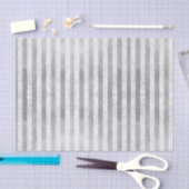 Iridescent Metallic Silver Grunge Stripe Patroon Tissuepapier (Craft)