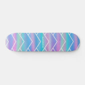 Iridescent Modern Girly Pink Blue Specialized Ska Skateboard (Horizontaal)