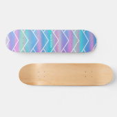 Iridescent Modern Girly Pink Blue Specialized Ska Skateboard (Horizontaal)
