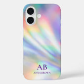 Iridescent Monogram Gepersonaliseerde Naam iPhone Case-Mate iPhone Case (Achterkant)