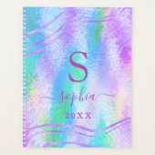 Iridescent Monogrammed Holographic 2022 2023 Planner (Voorkant)
