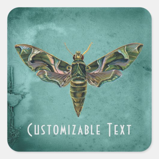  Iridescent Moth  Vierkante Sticker (Voorkant)