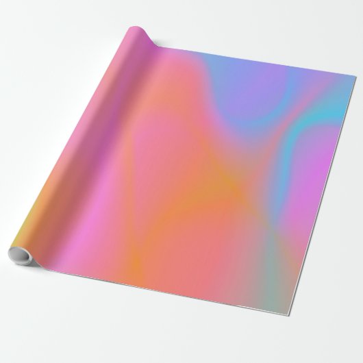 Iridescent Neon achtergrond 11 Cadeaupapier (Uitgerold)