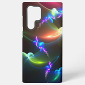 Iridescent Neon Fractal Wing Art Samsung Galaxy Hoesje (Achterkant)