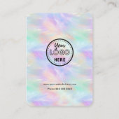 Iridescent Opal Facebook TikTok QR-code Visitekaartje (Achterkant)