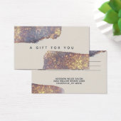 Iridescent Paars Glam Glitter Gift Kaart (Bureau)