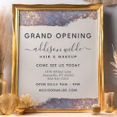 Iridescent Paars Gold Glam Glitter Business Flyer