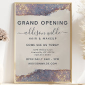 Iridescent Paars Gold Glam Glitter Business Flyer