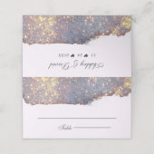 Iridescent Paars Gold Glitter Wedding (Buitenkant ongevouwen)
