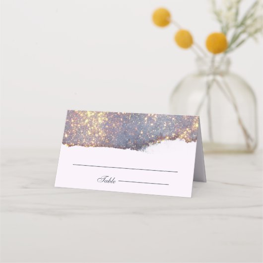 Iridescent Paars Gold Glitter Wedding (Voorkant)