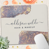 Iridescent Paars Goud Glam Glitter Muismat