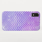 Iridescent Paars Zig Zag Pattern Case-Mate iPhone Case (Achterkant (horizontaal))