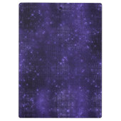 Iridescent paars zilveren faux glitter monogram klembord (Achterkant)