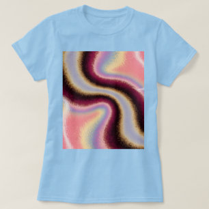 Iridescent Pastel Kleuren Goud Roze Blauw T-shirt