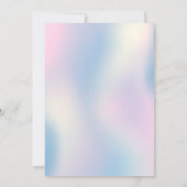 Iridescent Pastel Waterverf Starry 3 Foto Afstudee Kaart (Achterkant)