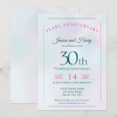 Iridescent Pearl 30ste huwelijksverjaardag Kaart (Voorkant / Achterkant)