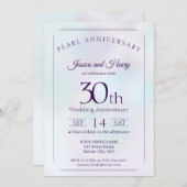 Iridescent Pearl 30ste huwelijksverjaardag Kaart (Voorkant / Achterkant)