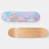 Iridescent Pearl Rainbow Bubbles Skateboard (Horizontaal)