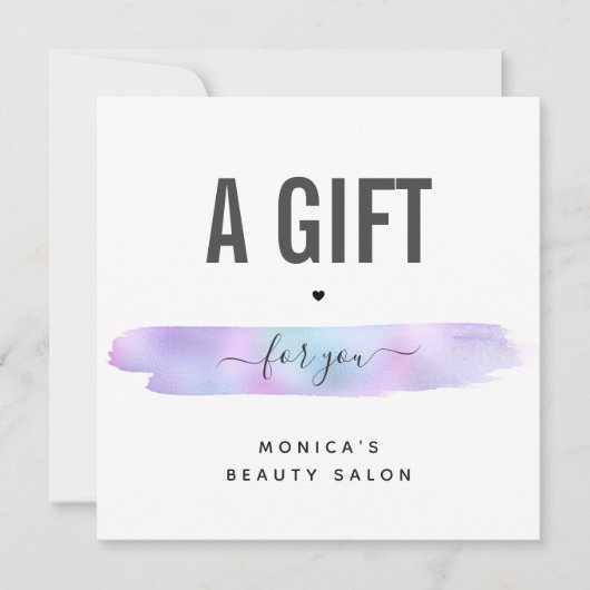 Iridescent penseelstreek voegt Logo Beauty Makeup (Voorkant)