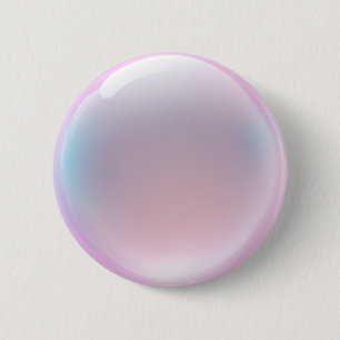 Iridescent Pink Bubble Emoji Ronde Button 5,7 Cm