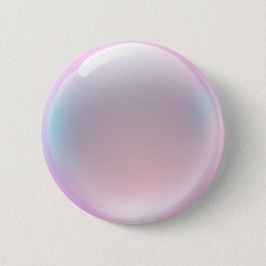 Iridescent Pink Bubble Emoji Ronde Button 5,7 Cm (Voorkant)
