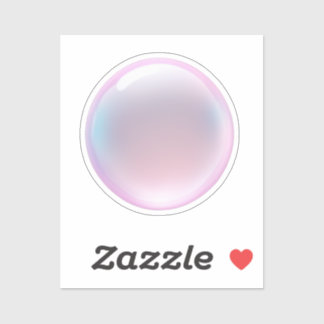 Iridescent Pink Bubble Emoji Sticker