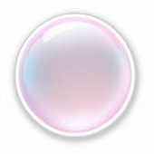 Iridescent Pink Bubble Emoji Sticker (Voorkant)