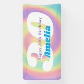 Iridescent Rainbow 30th Birthday Party (1990) Spandoek (Verticaal)