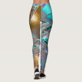 Iridescent Rainbow  - Holographic Glitter  Leggings (Achterkant)
