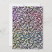 Iridescent Rainbow Leopard Pink 40th Birthday Kaart (Achterkant)