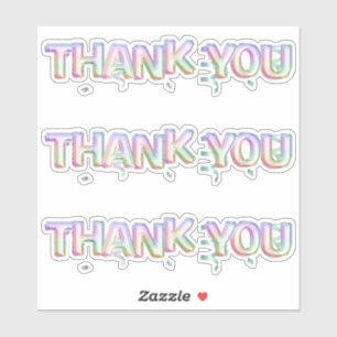 Iridescent Rainbow Party Folie Balloons Gift Favor Sticker