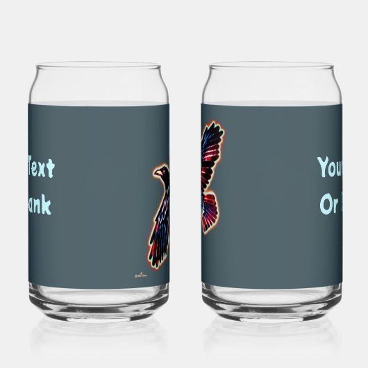 Iridescent Raven Blikvorm Glas (Rechts)