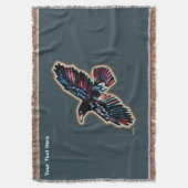 Iridescent Raven Deken (Voorkant Verticaal)