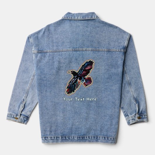 Iridescent Raven Denim Jacket (Achterkant)